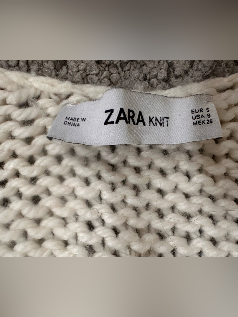 Zara Chunky Cream Knit Button Cardigan - Picture 4 of 9
